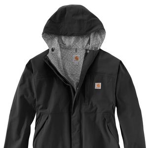 BLACK CARHARTT WATERPROOF WINDBREAKER RAIN JACKET